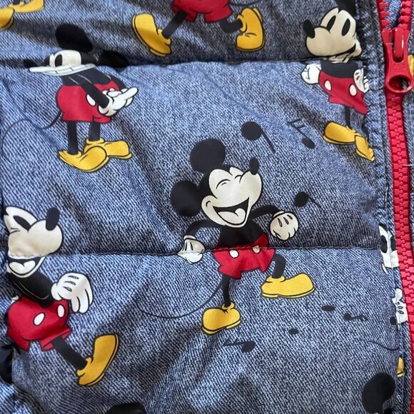 Gap Kids Disney Mickey Sherpa Full Zip Hoodie Jacket Large Multicolor Winter - Picture 3 of 10